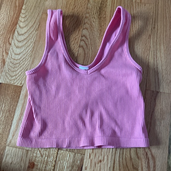 aerie Tops - Aerie Pink Ribbed Crop Top